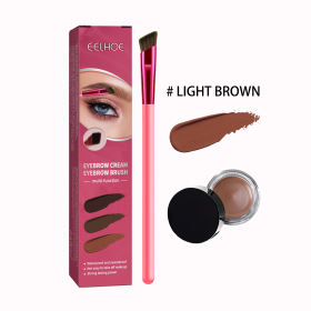 EELHOE Multi-functional Eyebrow Brush Set For Filling, Shaping, And Coloring Smooth Eyebrows Makeup Kit (Option: Light brown)